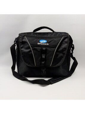 Y2K Brooks Black Messenger Laptop Bag Commute School Gorpcore Techwear Tactical